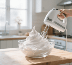 Combine Syrup and Egg Whites