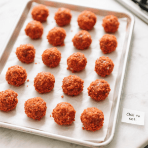 Chill to set the coating