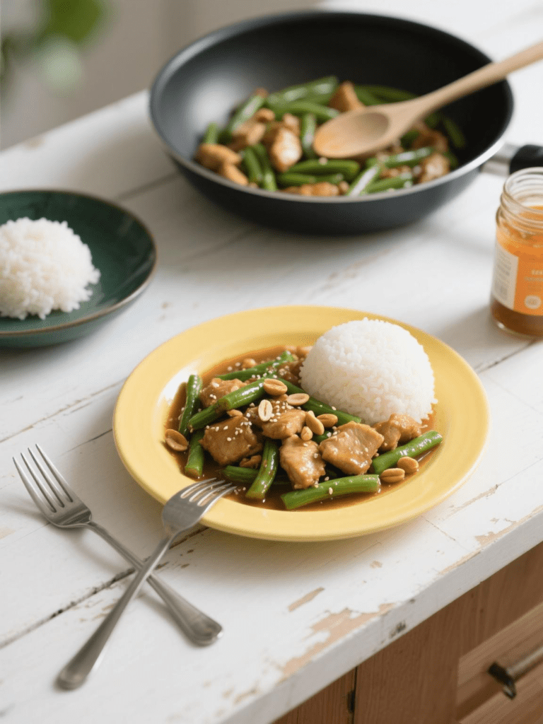 Got 20 minutes? Cook this Healthy Kung Pao Chicken using only 8 simple ingredients for a protein-packed dinner that is also paleo-friendly.