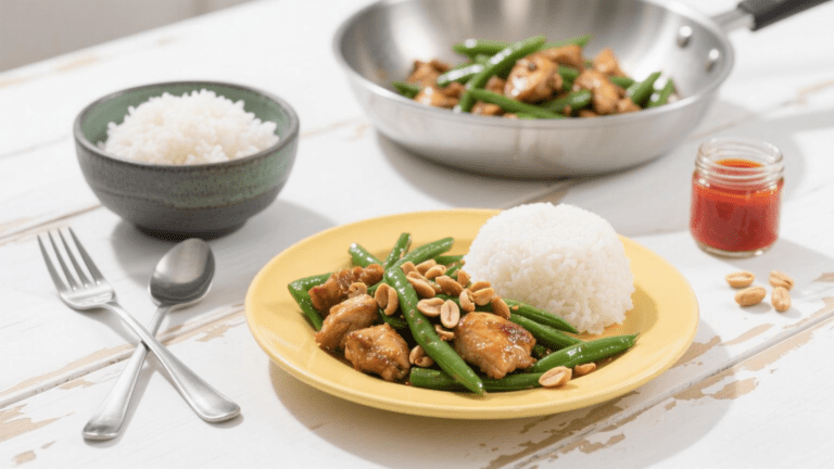 Got 20 minutes? Cook this Healthy Kung Pao Chicken using only 8 simple ingredients for a protein-packed dinner that is also paleo-friendly.