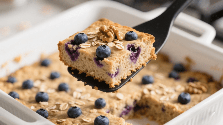 This Blueberry Baked Oatmeal bakes up soft, creamy, and naturally sweet, so you get a healthy breakfast that tastes comforting, satisfying, and simple enough to prep ahead for the week.