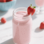 Grab a spoon and prepare this thick, delicious Pineapple Upside-Down Strawberry Smoothie as a breakfast treat or a post workout snack.