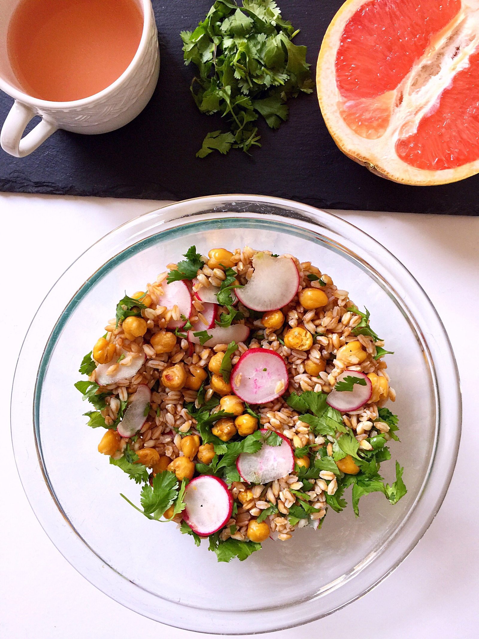 {Vegan} Grapefruit Grain Salad with Roasted Chickpeas – Whisk & Shout