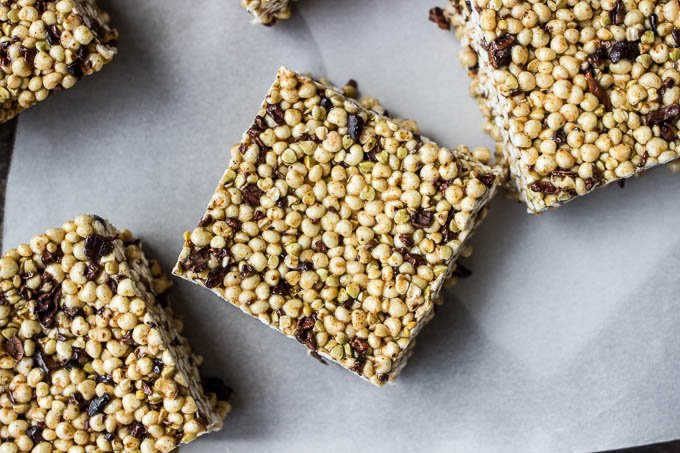 Millet Buckwheat Crispy Treats With Cacao Nibs (Gluten-Free, Dairy-Free) – Salted Plains