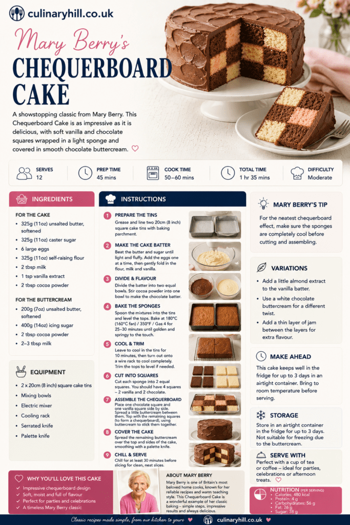 chequerboard cake mary berry