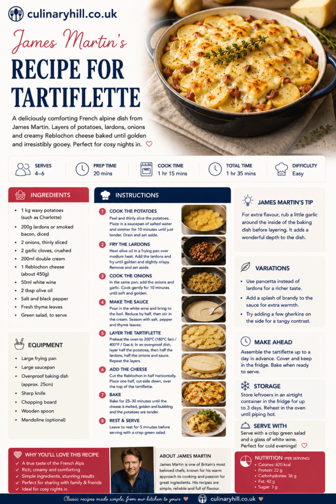james martin recipe for tartiflette