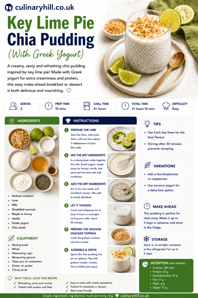 Key Lime Pie Chia Pudding (With Greek Yogurt)