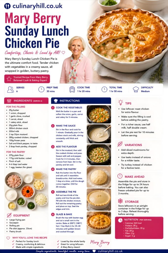 mary berry sunday lunch chicken pie