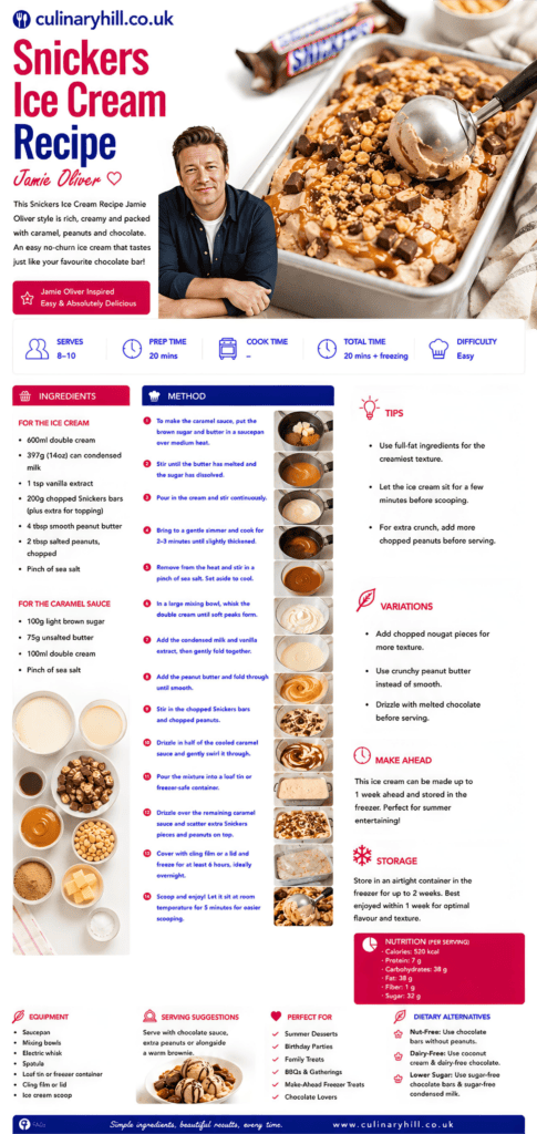 Jamie Oliver Snickers Ice Cream Recipe