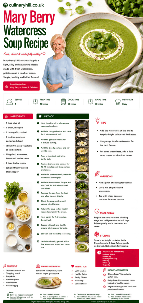 Mary Berry Watercress Soup Recipe