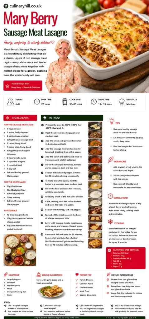 mary berry sausage meat lasagne