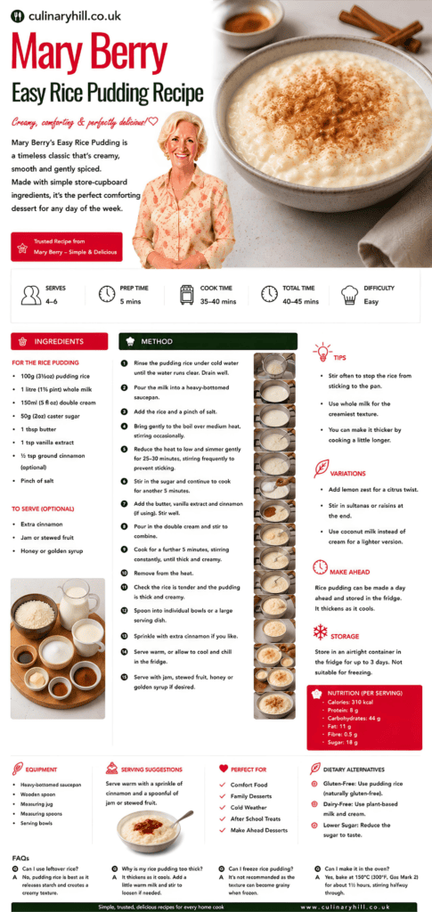 mary berry easy rice pudding recipe