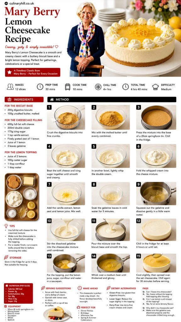 mary berry lemon cheese cake