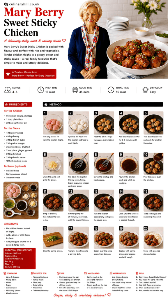 mary berry sweet sticky chicken