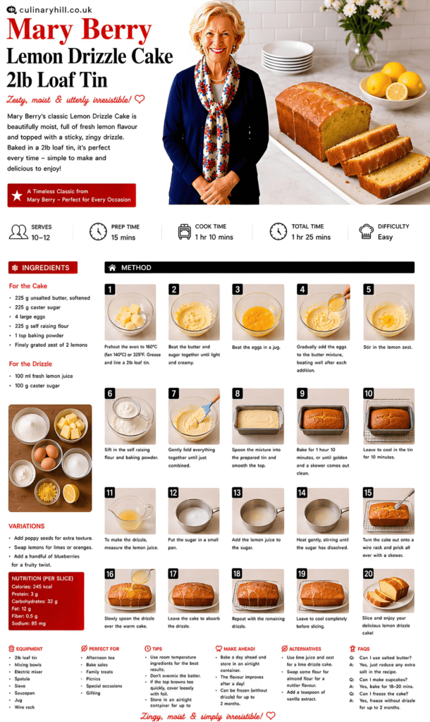 mary berry lemon drizzle cake 2lb loaf tin