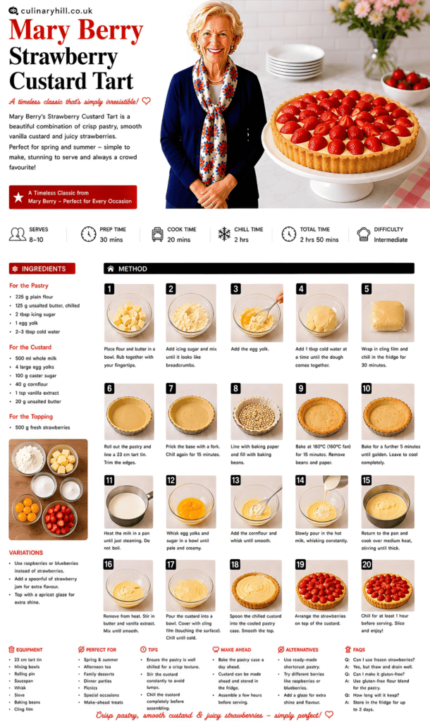 strawberry custard tart mary berry