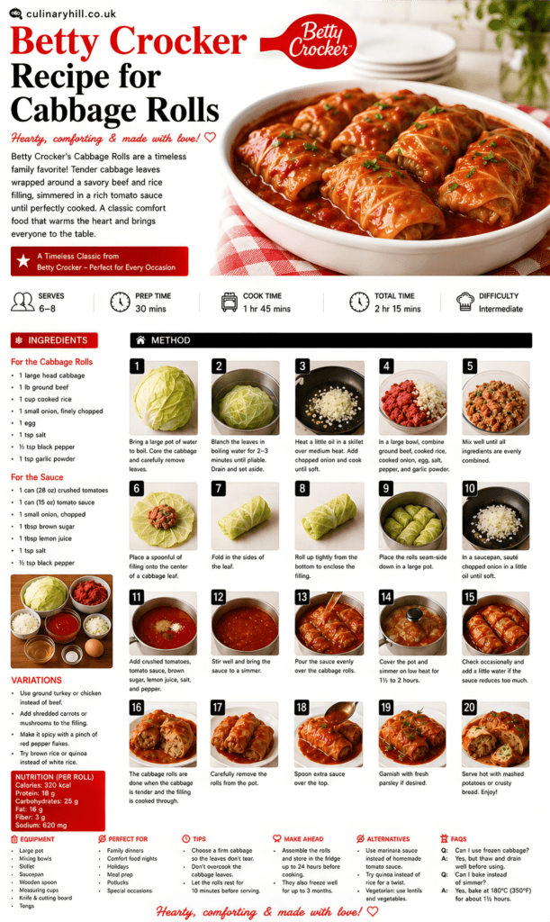 betty crocker recipe for cabbage rolls