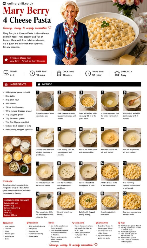 mary berry 4 cheese pasta